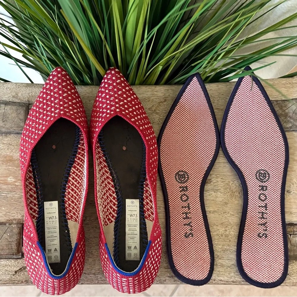 Rothy’s Apple Honeycomb The Pointed Flats